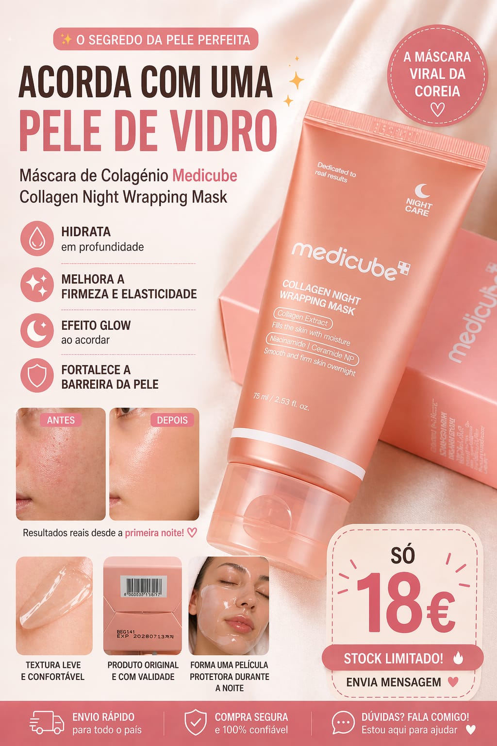 Medicube Collagen Night Wrapping Mask –  (75 ml)